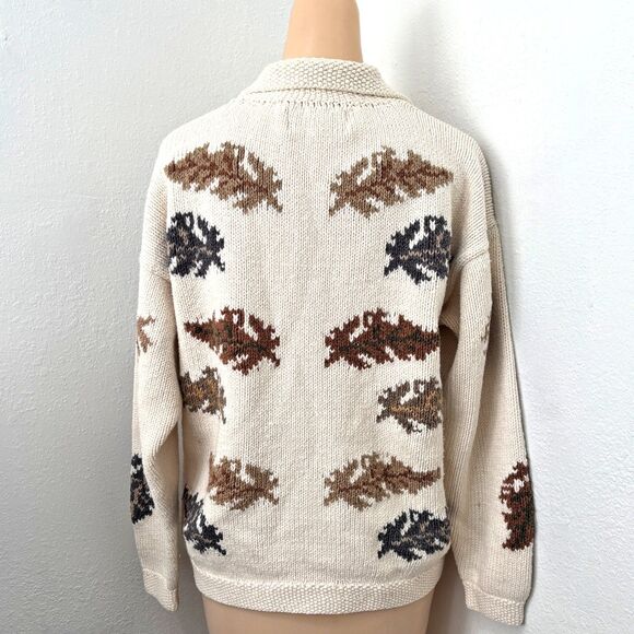 Cotton Salsa Womens Cardigan Sweater Size M Peru Fall Preppy Novelty Casual Vtg - Picture 2 of 9
